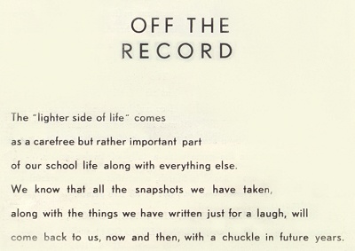 Off The Record, page 1