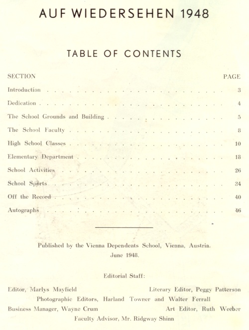 Table of Contents